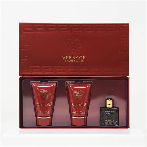 versace eros flame 3pc gift set|Versace Eros aftershave balm.